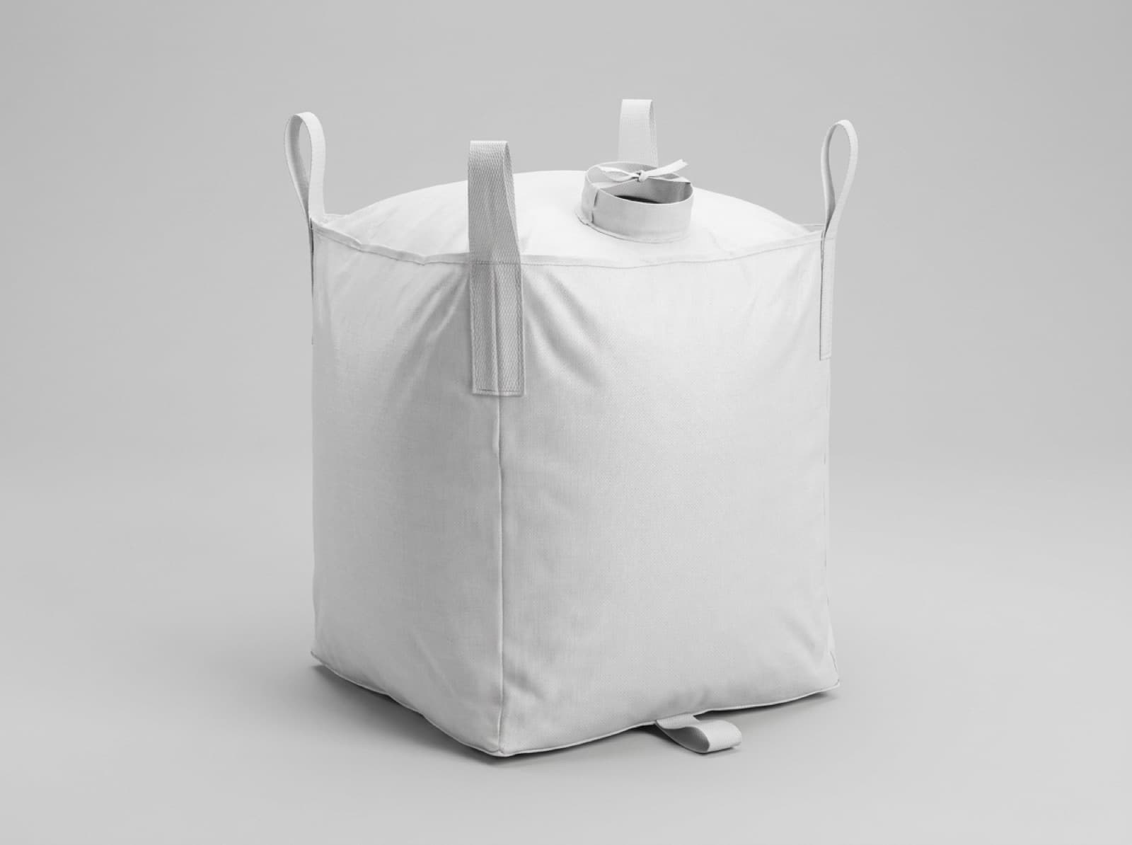Big bag s násypným hrdlom na vrchu a výpustným hrdlom na dne